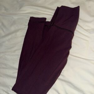 Burgundy Lululemon Leggings